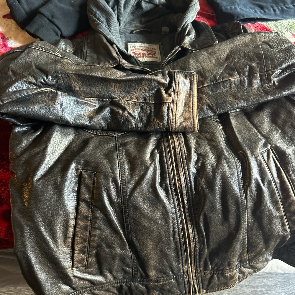 Levi's Gray Jacket with Brown Accents